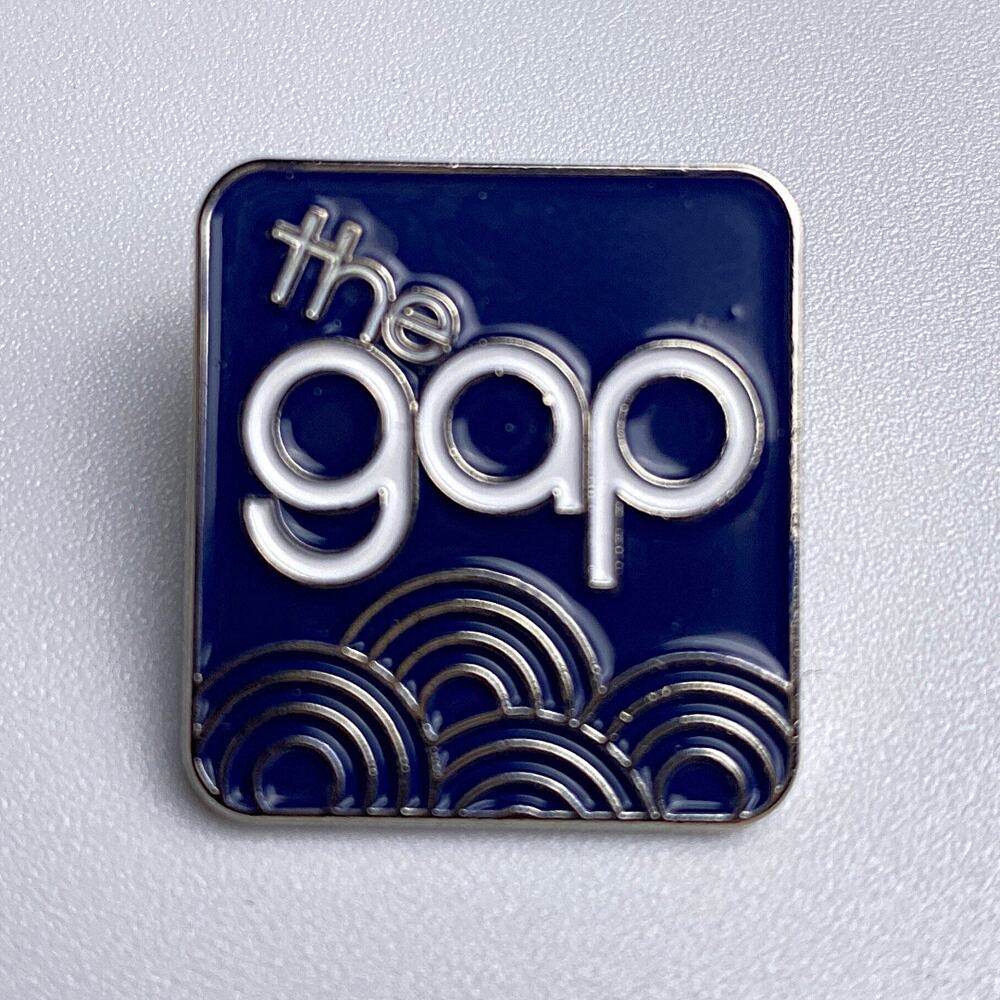 GAP Logo Enamel Pin Navy Square Minimalist Lapel Pin